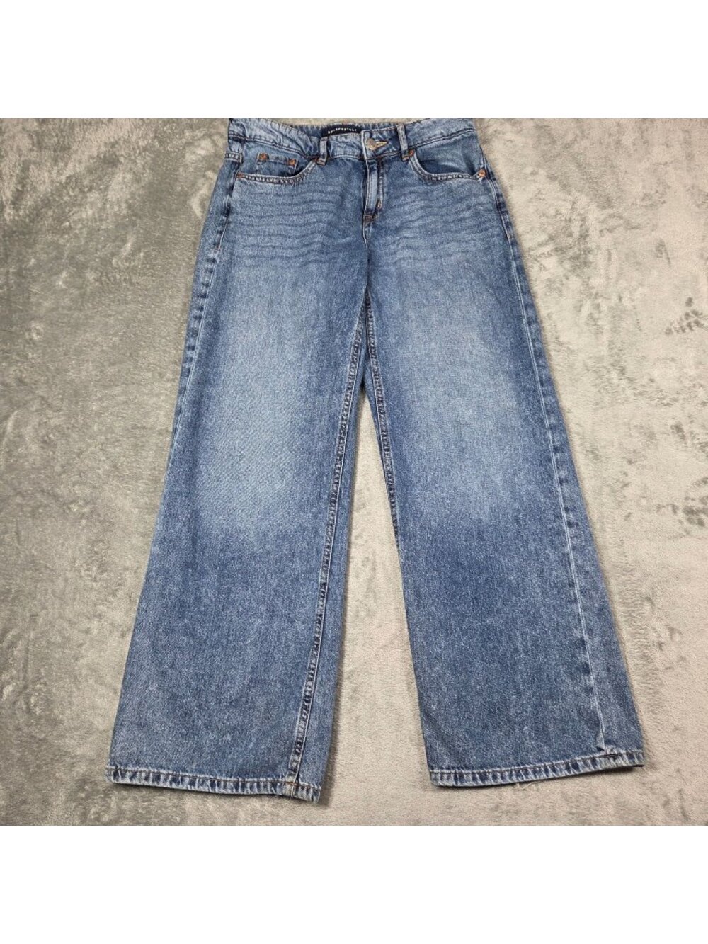 Aeropostale Jeans Womens 2 Short Blue Aero Baggy Wide Leg Skater Denim